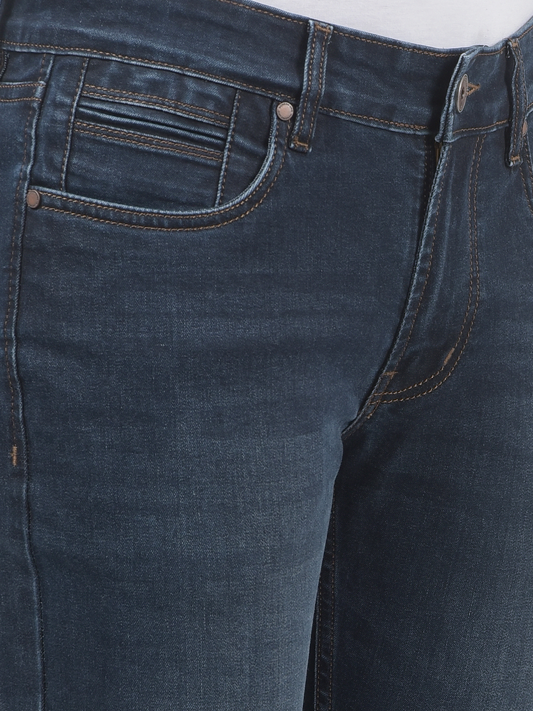 Numero Uno Men Solid Dark Blue Jeans